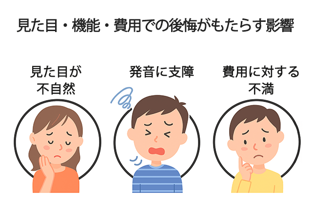 見た目・機能・費用での後悔