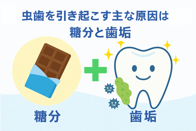 虫歯を引き起こす主な原因