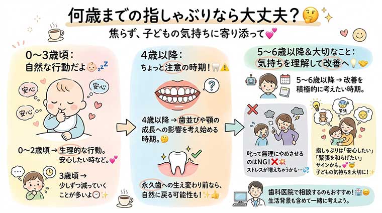 何歳までの指しゃぶりなら大丈夫ですか？の図解