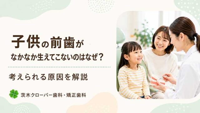 子供の前歯がなかなか生えてこないのはなぜ？考えられる原因を解説