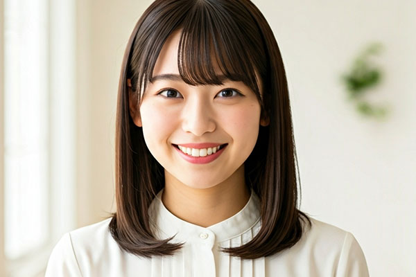 綺麗な歯並びの女性